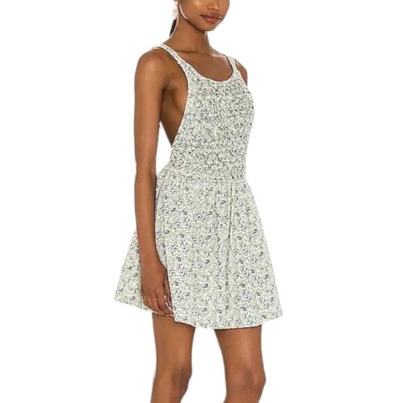 FREE PEOPLE Petunia Cotton Mini Dress Sz MEDIUM - Picture 7 of 13